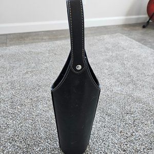 Tuscan Designs Leather Wine Bottle Caddy